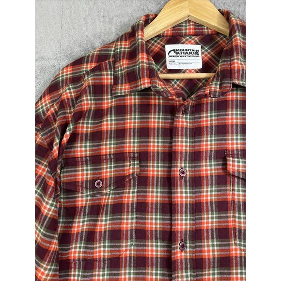 Mountain Khakis Shirt Mens Large Plaid Button Up Western Lodgecore Grunge Rodeo - Picture 2 of 11